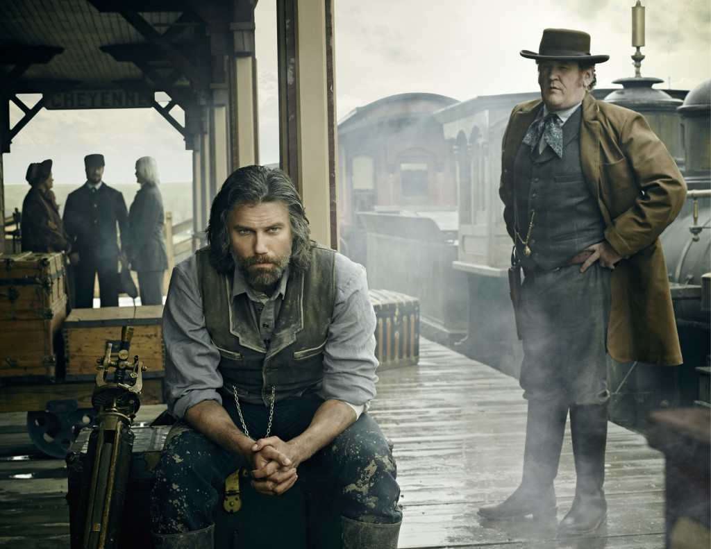 Anson Mount as Cullen Bohannon and Colm Meaney as Thomas 'Doc' Durant - Hell On Wheels _ Season 4, Gallery - Photo Credit: James Minchin III/AMC