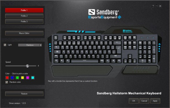 Sandberg Hailstorm Mechanical Keyboard