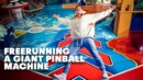 Red Bull puts Pasha Petkuns inside a giant pinball machine!