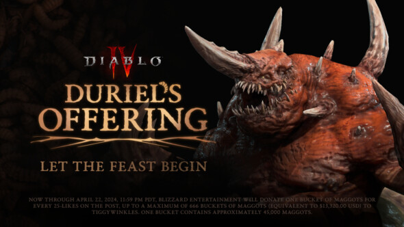 Sacrifice maggots for charity with Diablo IV