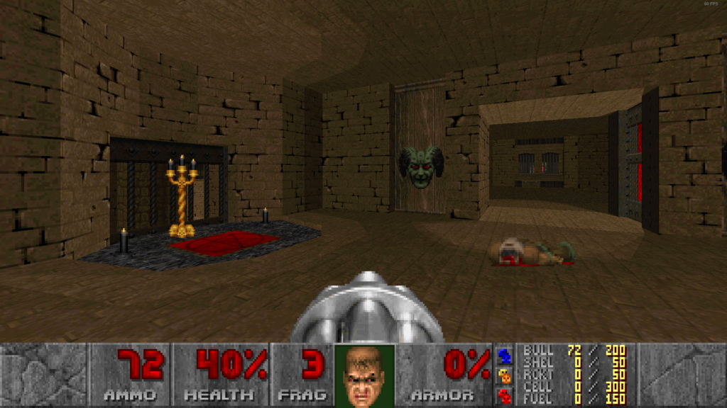 The deathmatch level Marble and Blood feels like a nod to DOOM's younger sibling, Quake.